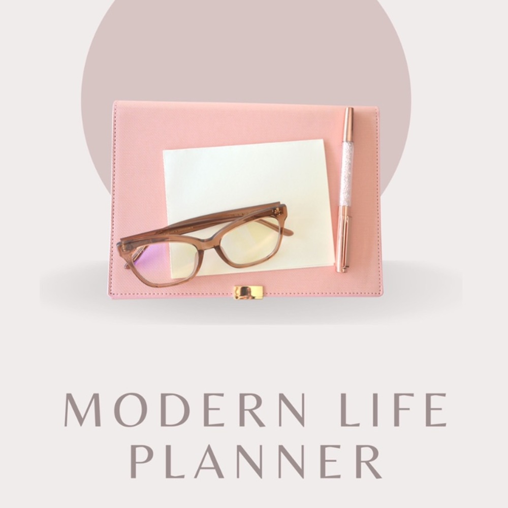 A5 Modern Life Planner Plain notebook, Pink